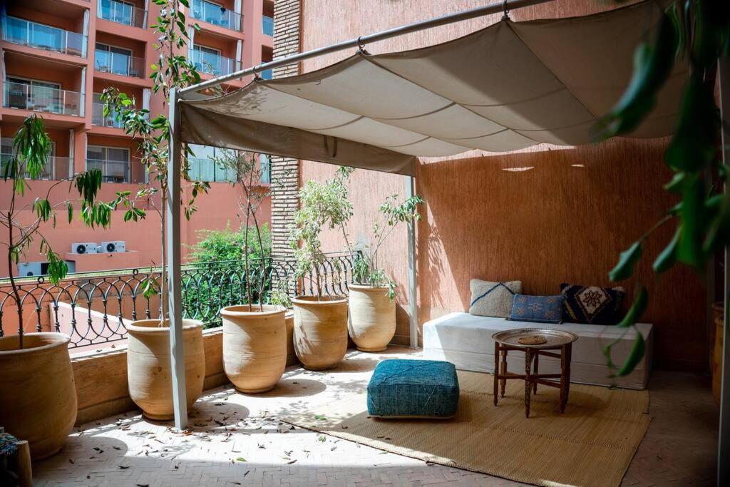 Bel Appart Hivernage Avec Belle Terrasse Marrakesch Exterior foto