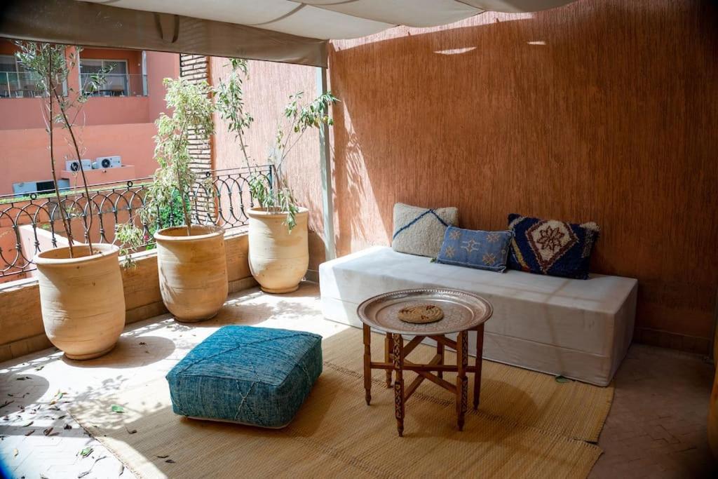 Bel Appart Hivernage Avec Belle Terrasse Marrakesch Exterior foto